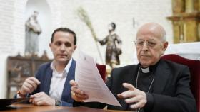 El presidente de la Diputación de Valladolid, Conrado Íscar, y el cardenal arzobispo de Valladolid, Ricardo Blázquez, presentan el Convenio para la rehabilitación de iglesias y ermitas 2022