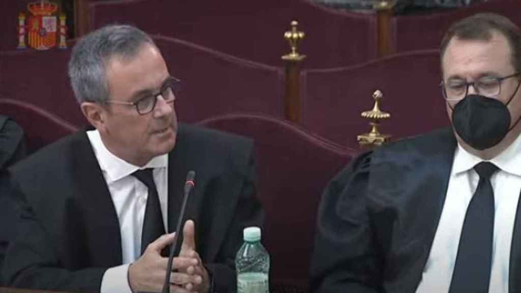El abogado de Griñán, el exfiscal José María Calero, durante su intervención en el Tribunal Supremo./