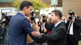 Pedro Sánchez y Emiliano García-Page en octubre de 2018 durante una visita del presidente del Gobierno a Toledo.