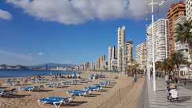 Las playas de Benidorm, capital turística de la Comunidad Valenciana.