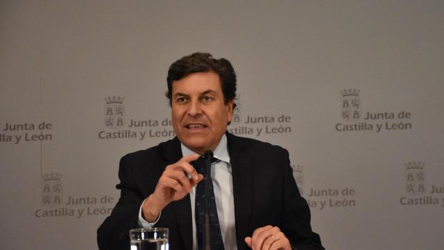 El portavoz de la Junta de Castilla y León, Carlos Fernández Carriedo, tras el Consejo de Gobierno de este jueves.