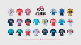 Los maillot de los diferentes equipos del Giro de Italia 2022.