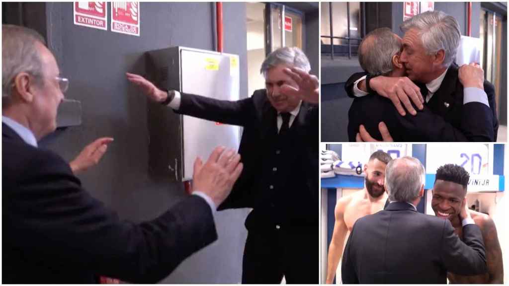 La emotiva felicitación de Florentino Pérez a Ancelotti y los jugadores del Real Madrid