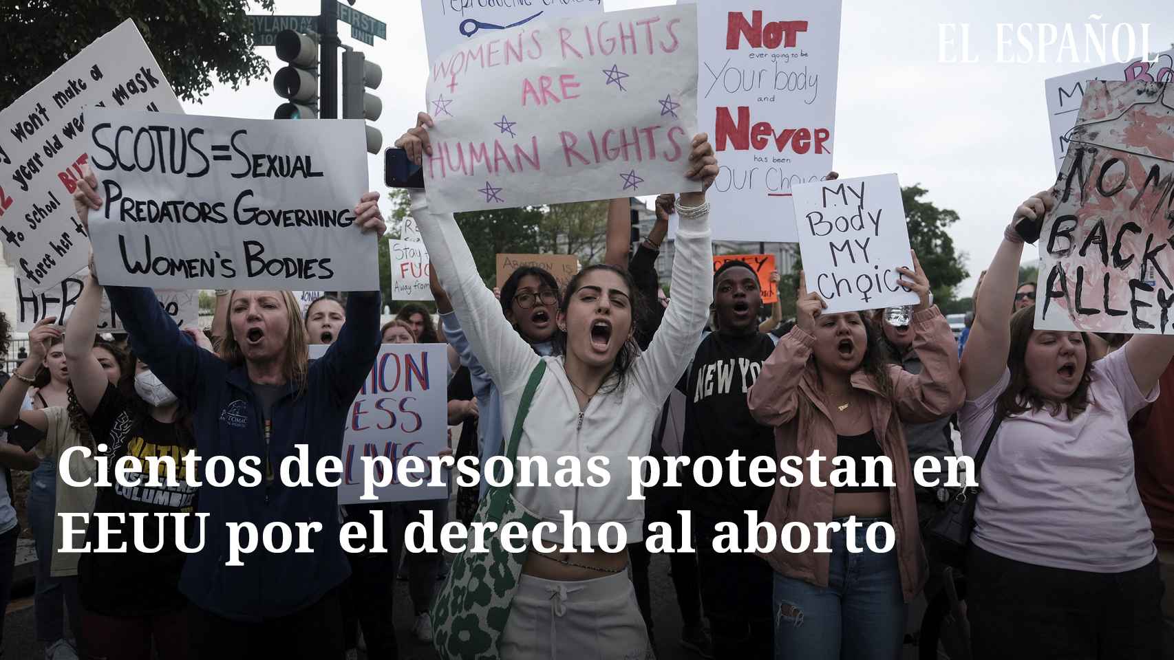 Cientos de personas protestan en  EEUU por el derecho al aborto