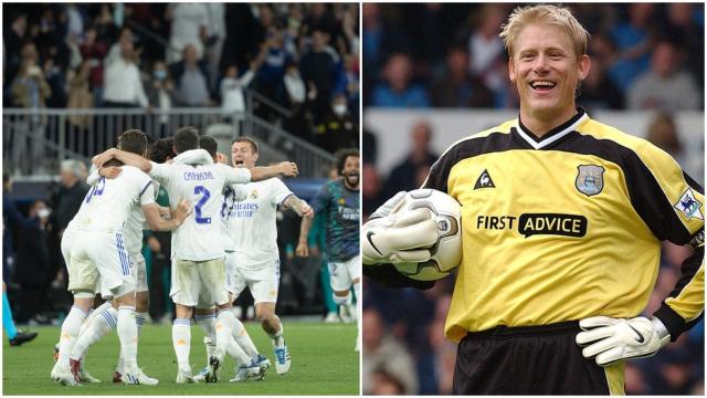 El Real Madrid y Peter Schmeichel, en un collage