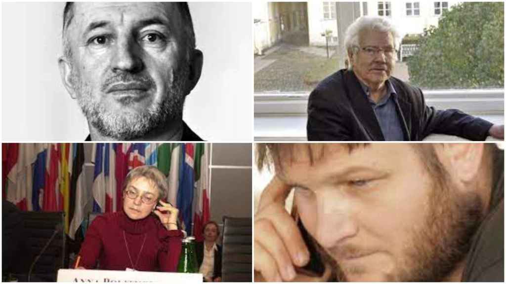 Akhmednabiyev, Andrushchenko, Politkovskaya y Tolmachev