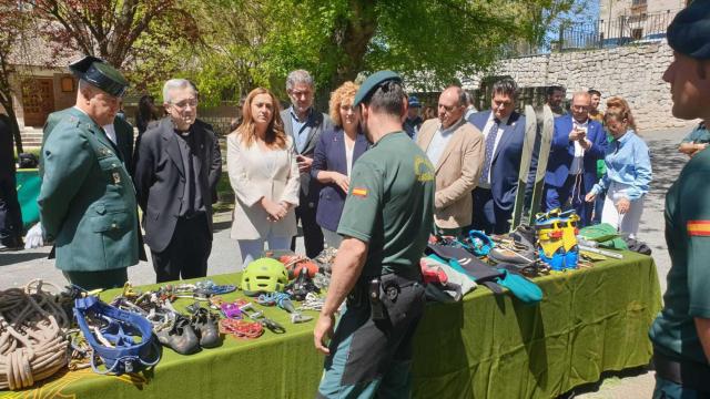 La delegada del Gobierno en Castilla y León, Virginia Barcones, durante el homenaje