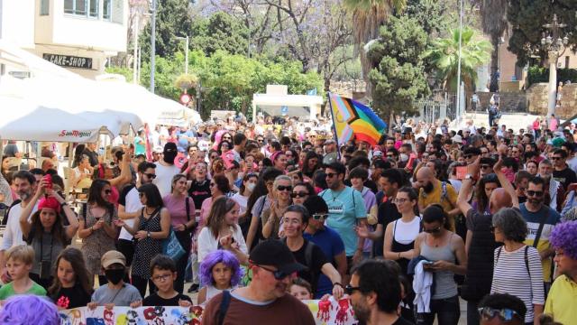 La manifestación en el centro este sábado.