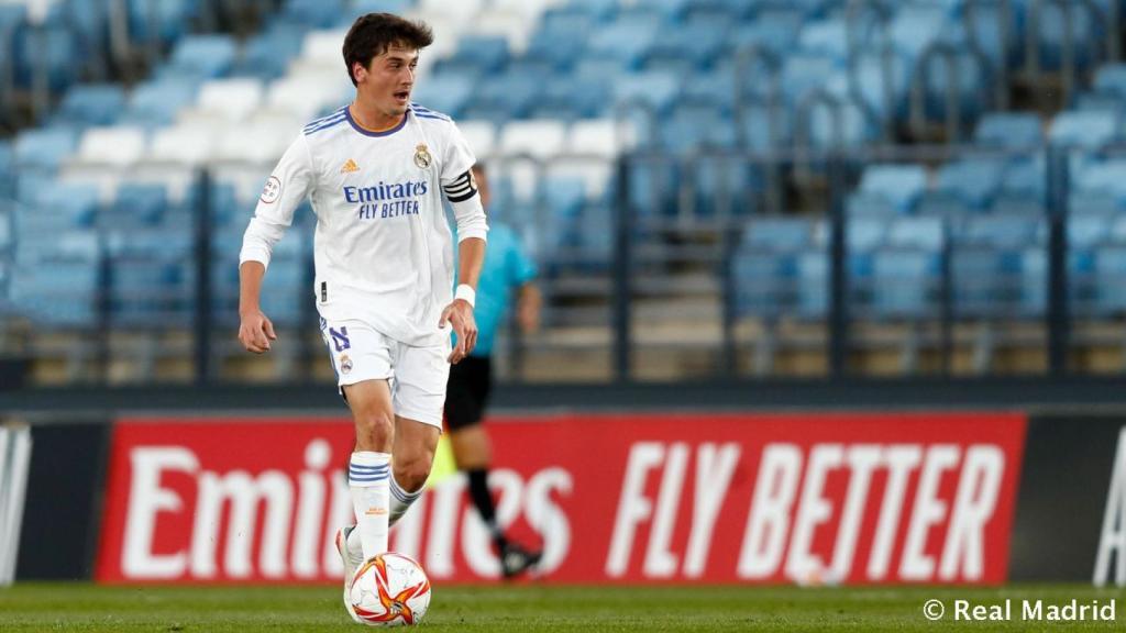 Carlos Dotor, en un partido del Real Madrid Castilla de la temporada 2021/2022