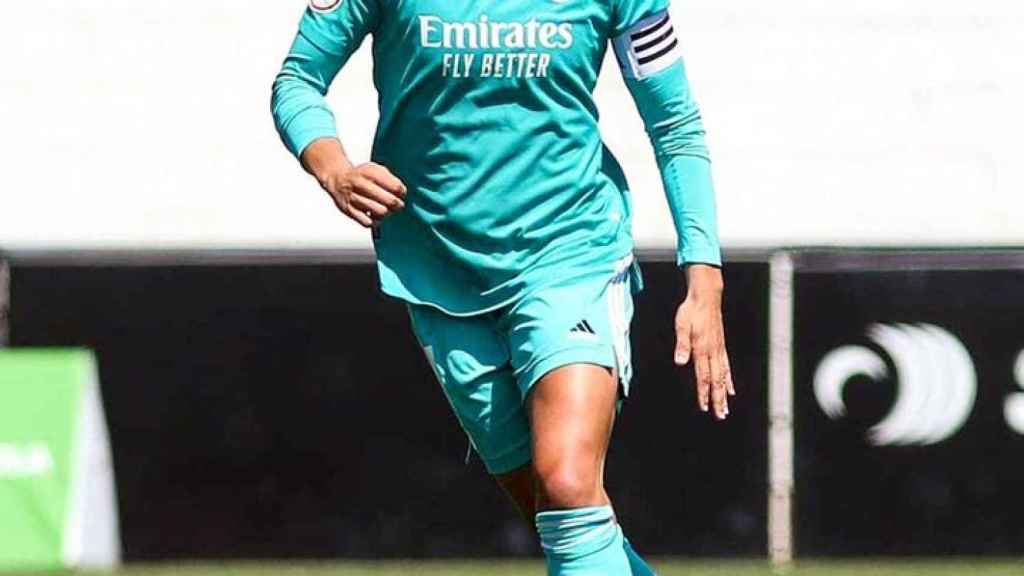 Babett Peter, en un partido del Real Madrid Femenino de la temporada 2021/2022