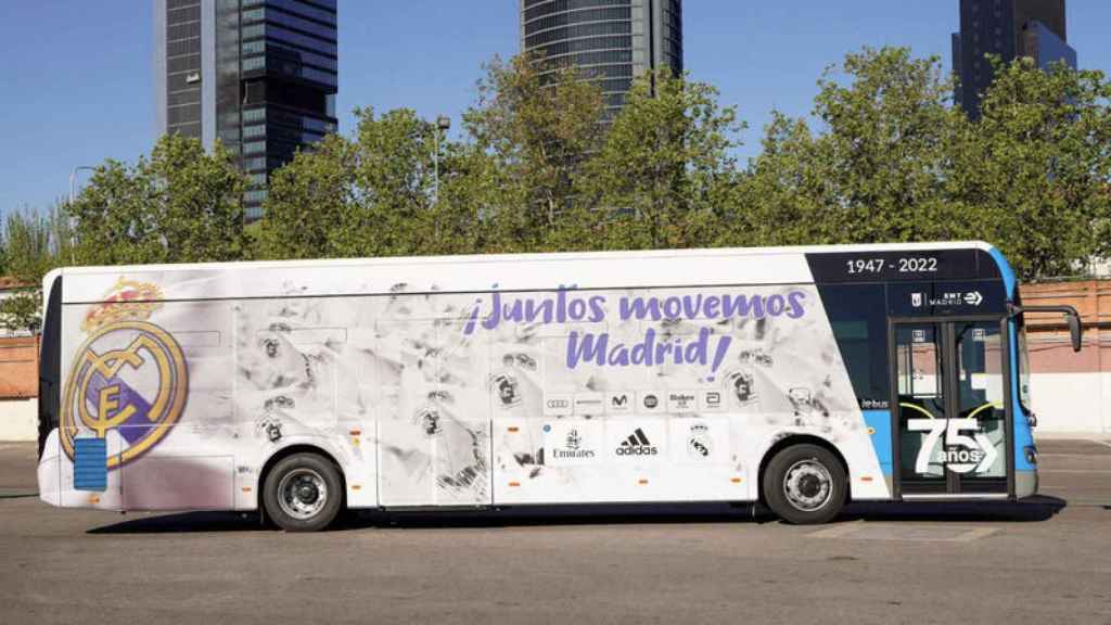Autobús para los jugadores del Real Madrid.