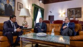 El presidente de las Cortes, Carlos Pollán, durante su visita institucional a la Diputación de Ávila.