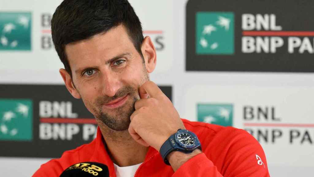 Novak Djokovic, en rueda de prensa del Masters 1000 de Roma