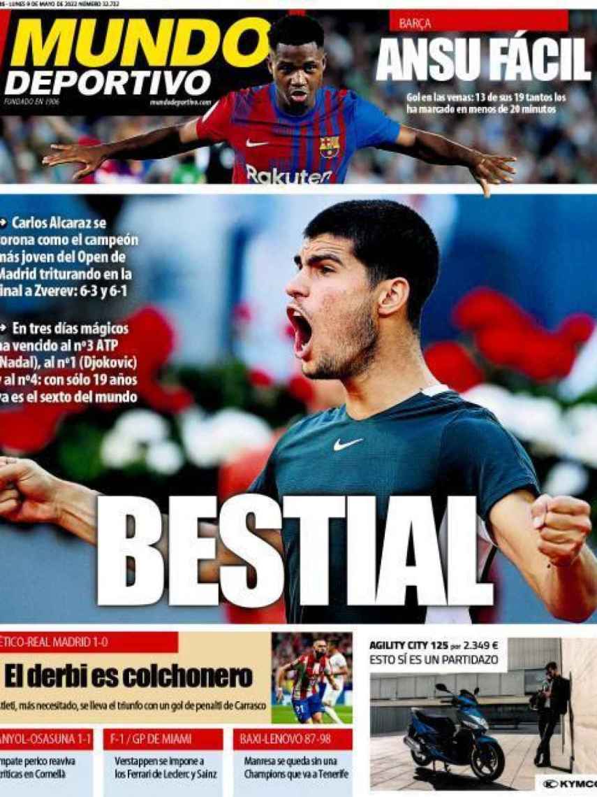 La portada del diario Mundo Deportivo (09/05(2022)