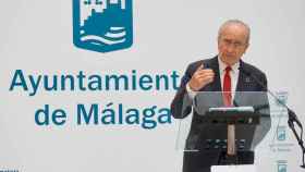 El alcalde de Málaga, en una rueda de prensa.