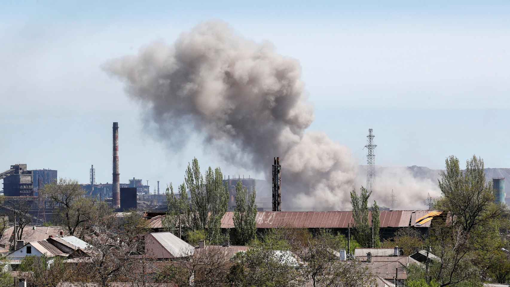 Resistencia ucraniana en la fábrica de Azovstal. Foto Reuters.