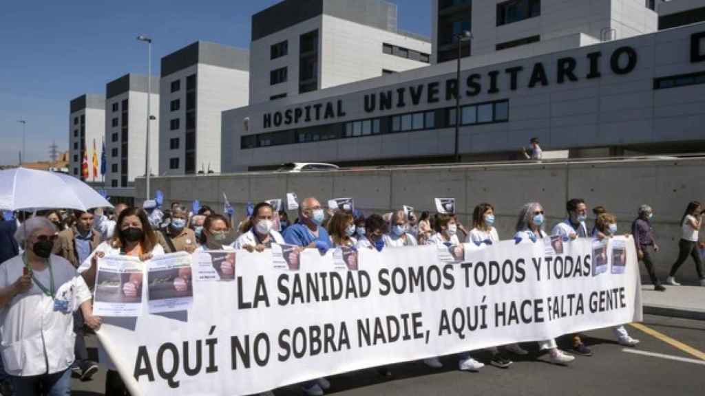 Imagen de archivo de una manifestación de profesionales sanitarios.