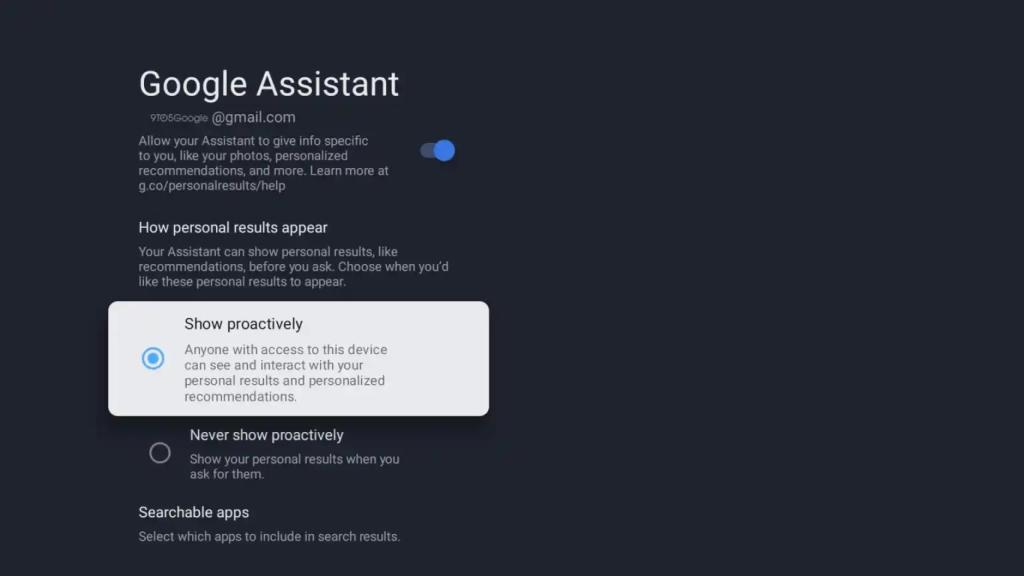 Ajustes Google TV