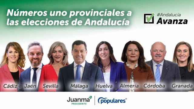 Los cabezas de lista del PP-A en las ocho provincias andaluzas para las elecciones del 19 de junio de 2022
