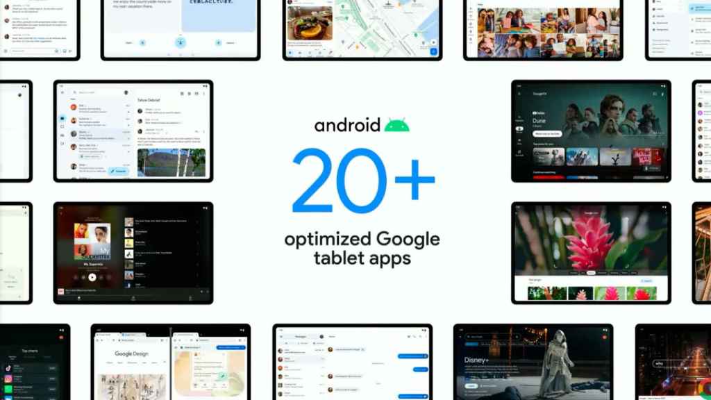 Google ha anunciado que ha optimizado más de 20 apps para tablets en la Play Store