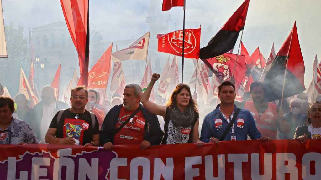 Manifestación en las calles de León