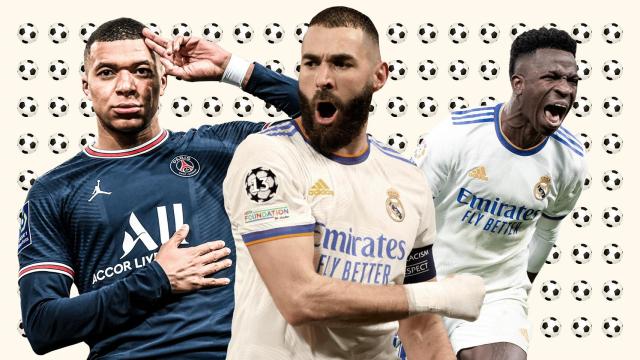 Los 100 goles de Mbappé, Benzema y Vinicius