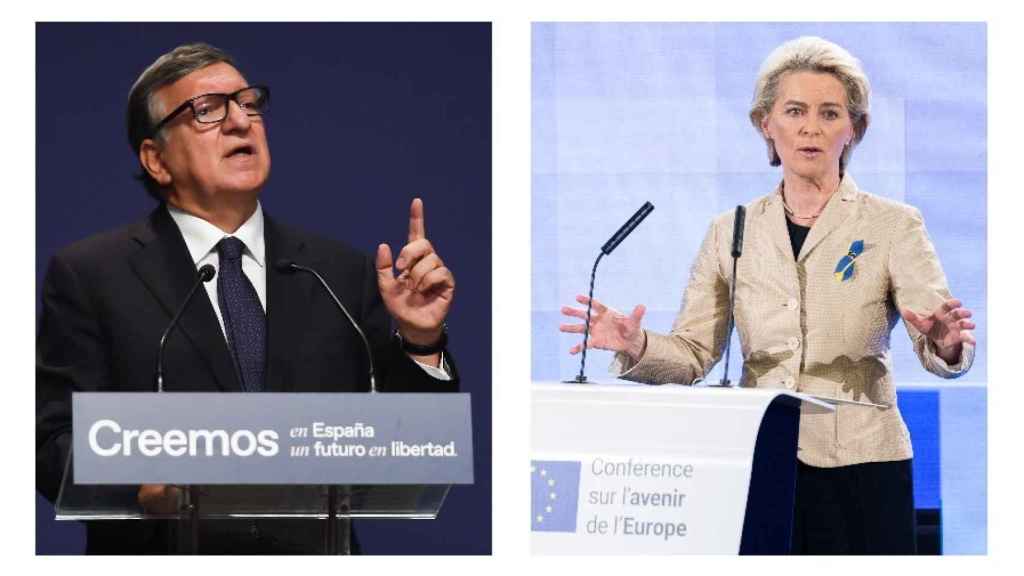 Durao Barroso y Ursula von der Leyen.