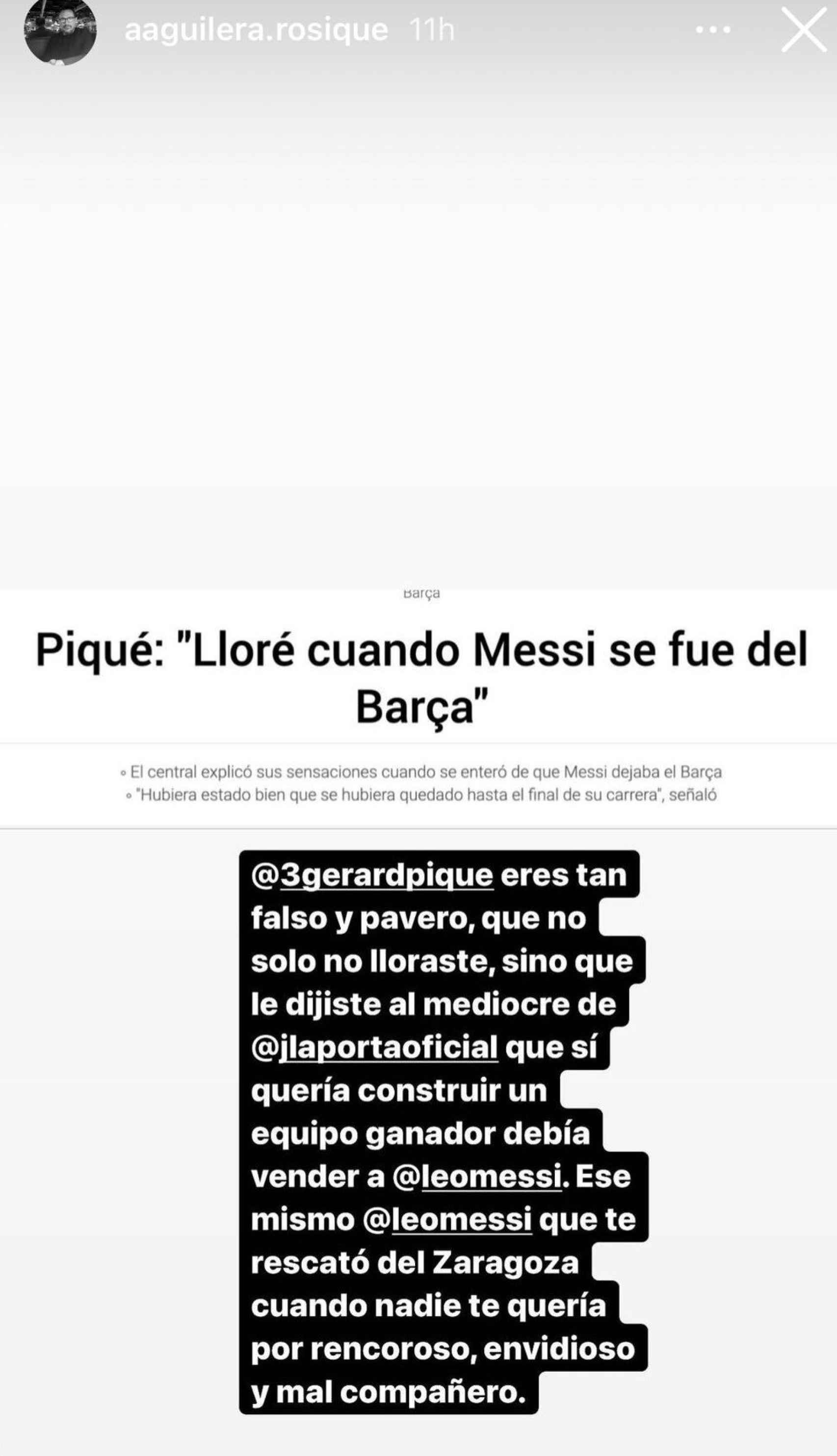 El ataque del entorno de Messi a Piqué