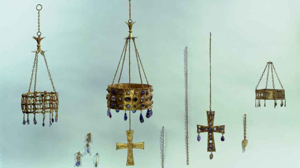 Coronas del Tesoro de Guarrazar, siglo VII. Foto: Museo de Cluny © RMN-Grand Palais / Gérard Blot