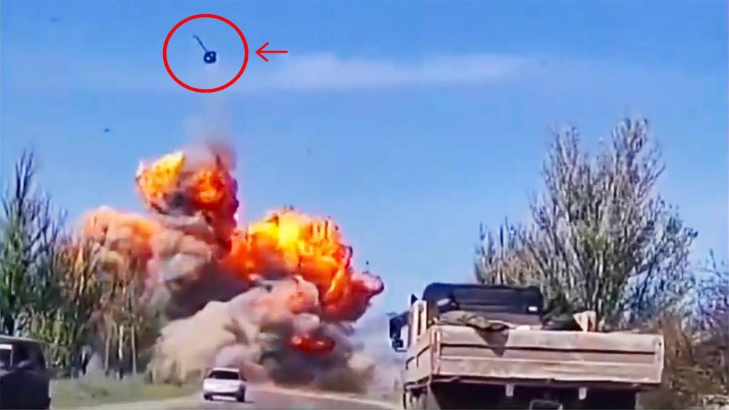 Momento exacto en el la torreta sale disparada.
