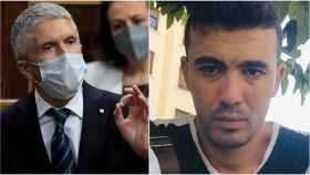 El ministro del Interior, Fernando Grande-Marlaska, y el ex militar argelino condenado.