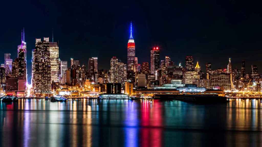 Skyline nocturno de Nueva York