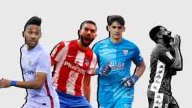 Jugadores del FC Barcelona, Atlético de Madrid, Sevilla FC y Real Betis.