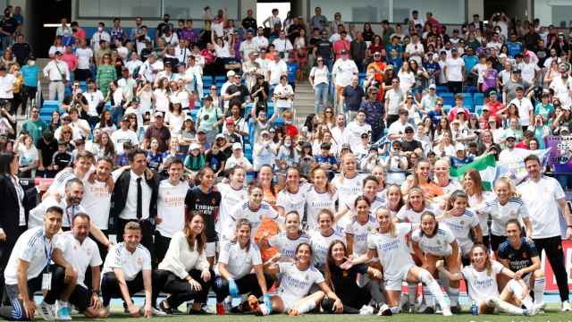 El Real Madrid Femenino celebra su clasificación para la Women's Champions League