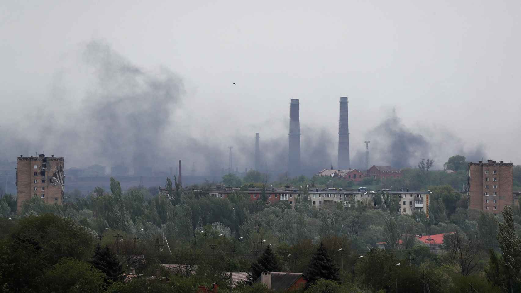 Imagen de la acería de Azovstal tomada el pasado 13 de mayo.