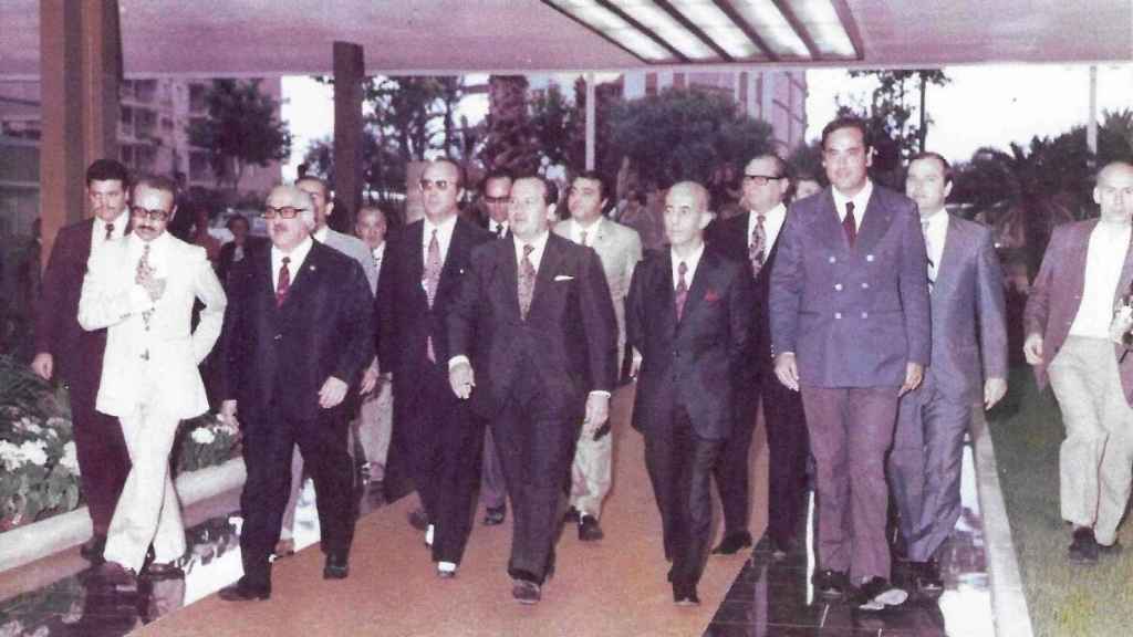 Inauguración del Hotel Don Pancho, con la visita del entonces ministro de Turismo.