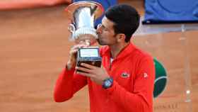 Novak Djokovic celebra su victoria en el Masters 1000 de Roma 2022