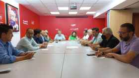 Reunión de UGT del sector de transporte con el PSOE de Salamanca