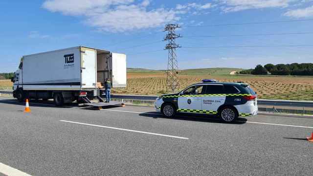 Imagen del camión robado en Zaragoza