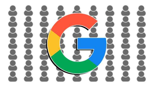 Fotomontaje con el logo de Google en el centro.