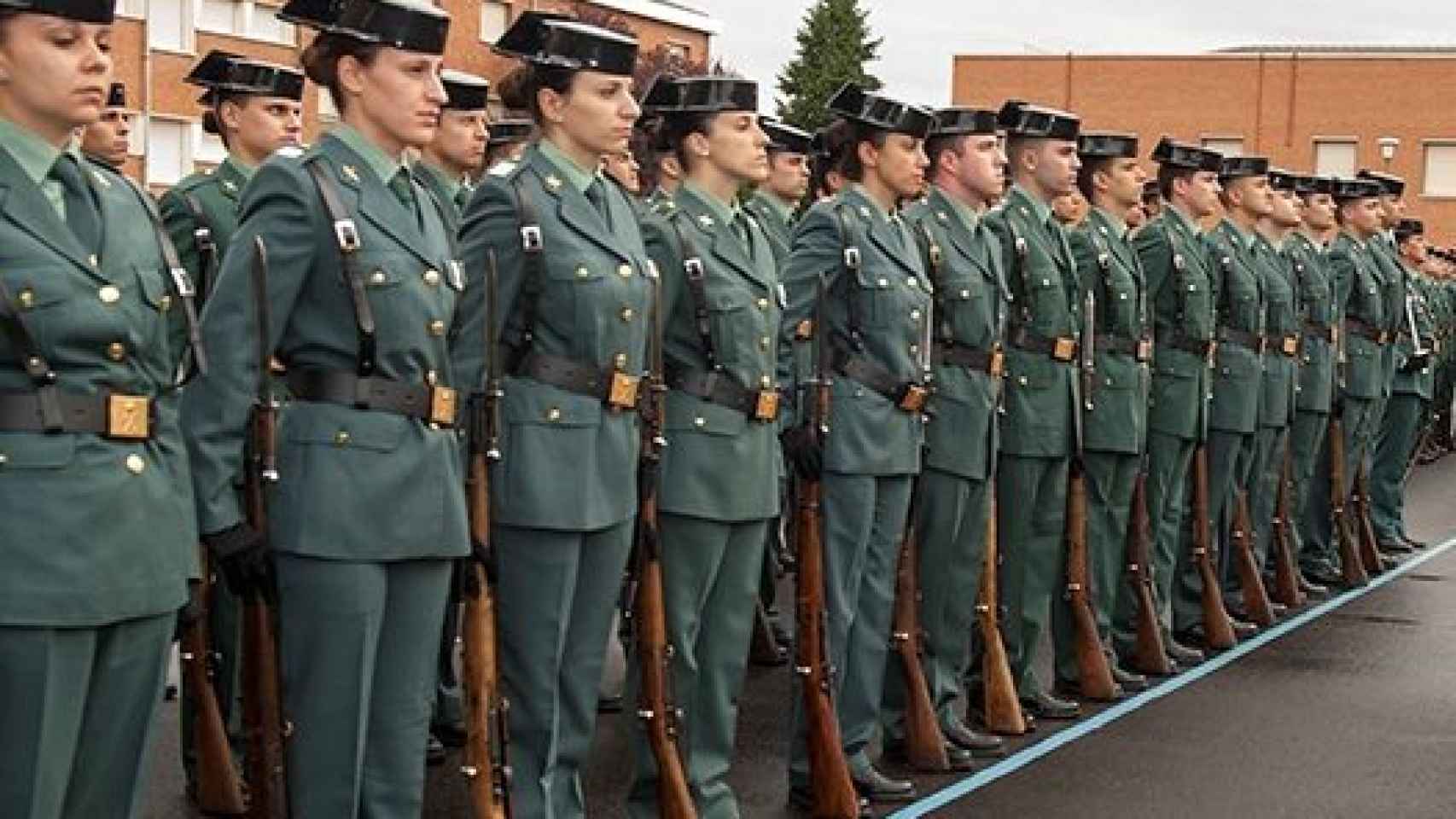 Guardias civiles formados en el complejo de Valdemoro (Madrid).