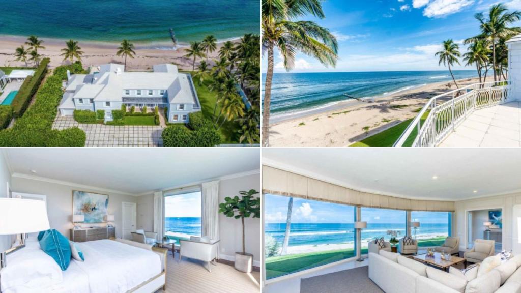 Diferentes espacios de la casa que alquila Donald Trump en Palm Beach.
