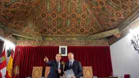 El presidente de las Cortes de Castilla y León, Carlos Pollán, se reúne con el presidente de la Diputación de Valladolid, Conrado Íscar