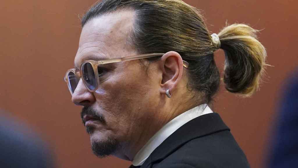 Johnny Depp en la corte de Virginia este miércoles, 18 de mayo.