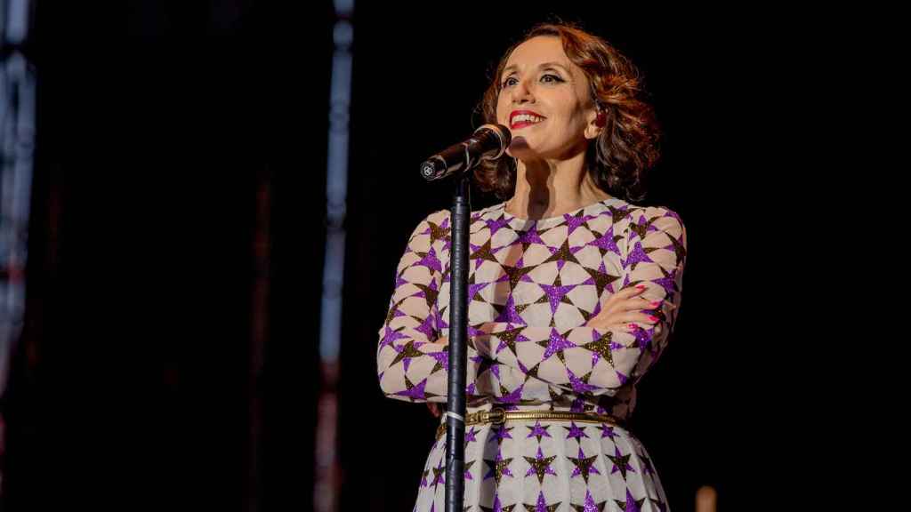 Luz Casal durante su concierto en Santiago de Compostela el 21 de julio de 2021