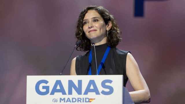 La presidenta de la Comunidad de Madrid, Isabel Díaz Ayuso, en la primera jornada del XVII Congreso Autonómico.