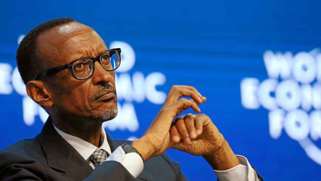 Paul Kagame, presidente de Ruanda, en el Foro de Davos.