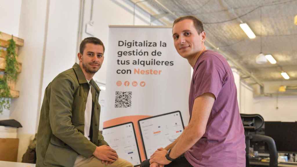 Kàstor del Olmo y Alex Purull, cofundadores de la proptech Nester que ha sido seleccionada recientemente por la aceleradora de Amazon Web Service.