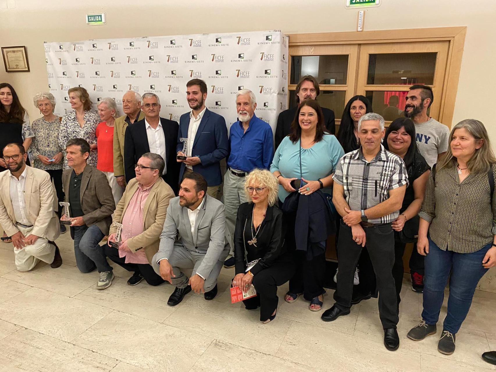 Los galardonados en el Festival de Cine de Ciudad Rodrigo, este viernes.