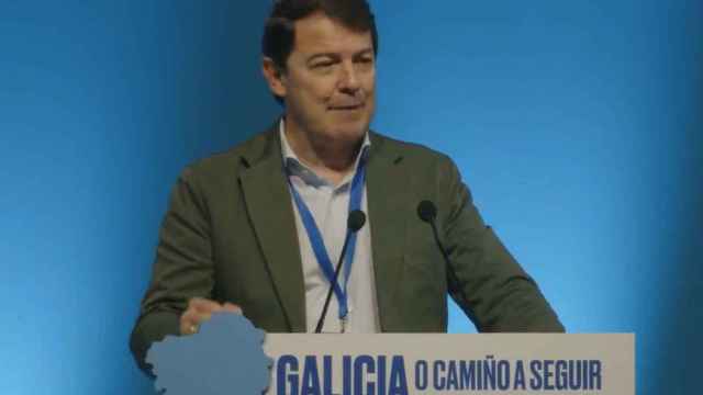 Fernández Mañueco en el Congreso del PP en Galicia